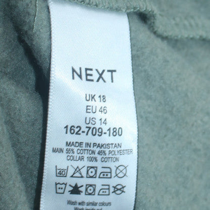 Mens UK Size L NEXT Green Henley Sweatshirt