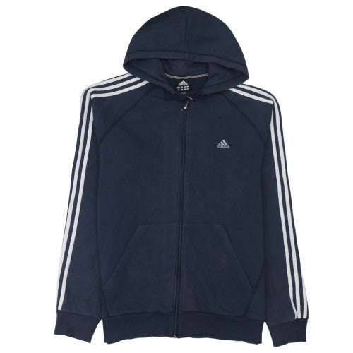 Mens UK Size XL adidas Blue Full Zip Hoodie
