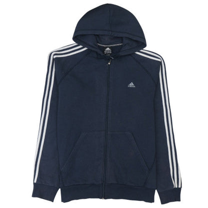 Mens UK Size XL adidas Blue Full Zip Hoodie