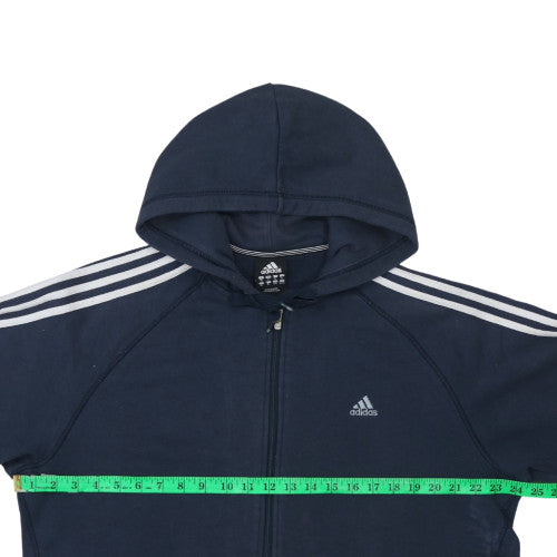 Mens UK Size XL adidas Blue Full Zip Hoodie