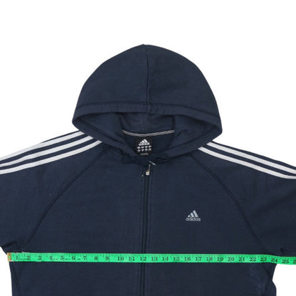 Mens UK Size XL adidas Blue Full Zip Hoodie