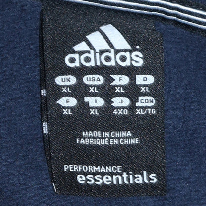 Mens UK Size XL adidas Blue Full Zip Hoodie