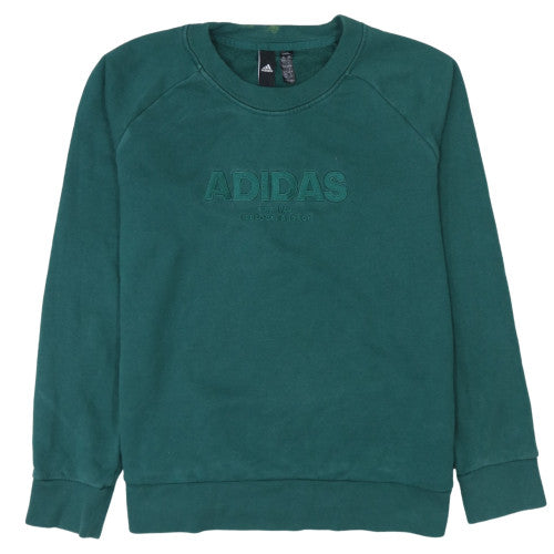 Womens UK Size L adidas Green Pullover Sweatshirt