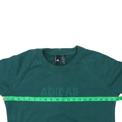Womens UK Size L adidas Green Pullover Sweatshirt