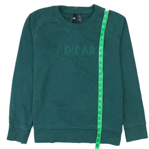 Womens UK Size L adidas Green Pullover Sweatshirt
