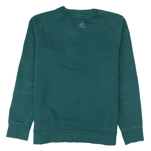 Womens UK Size L adidas Green Pullover Sweatshirt