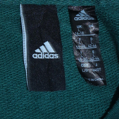 Womens UK Size L adidas Green Pullover Sweatshirt