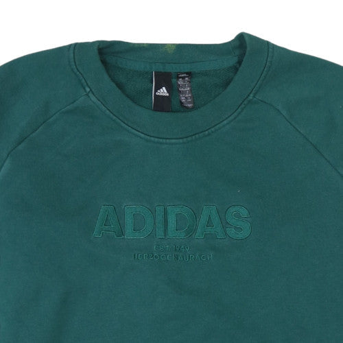 Womens UK Size L adidas Green Pullover Sweatshirt
