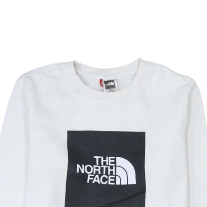 The North Face Boys White XL Pullover Sweatshirt Crew Neck Logo Design