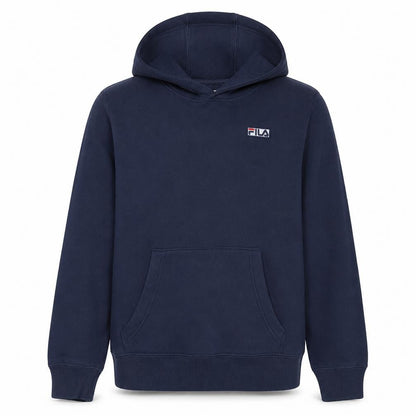 Fila Men's Blue Pullover Hoodie Medium Fleece Logo Sweatshirt