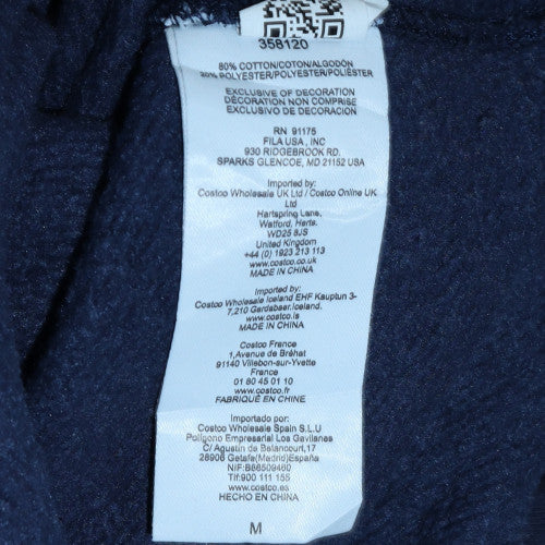 Mens UK Size M FILA Blue Pullover Hoodie