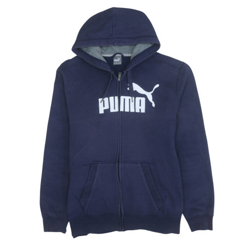Mens UK Size 2XL PUMA Blue Full Zip Hoodie