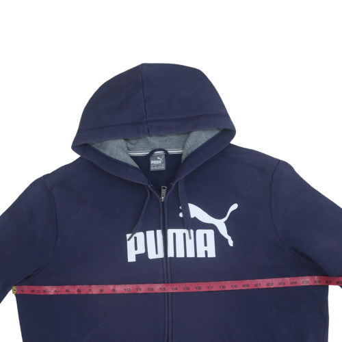 Mens UK Size 2XL PUMA Blue Full Zip Hoodie