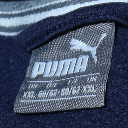 Mens UK Size 2XL PUMA Blue Full Zip Hoodie