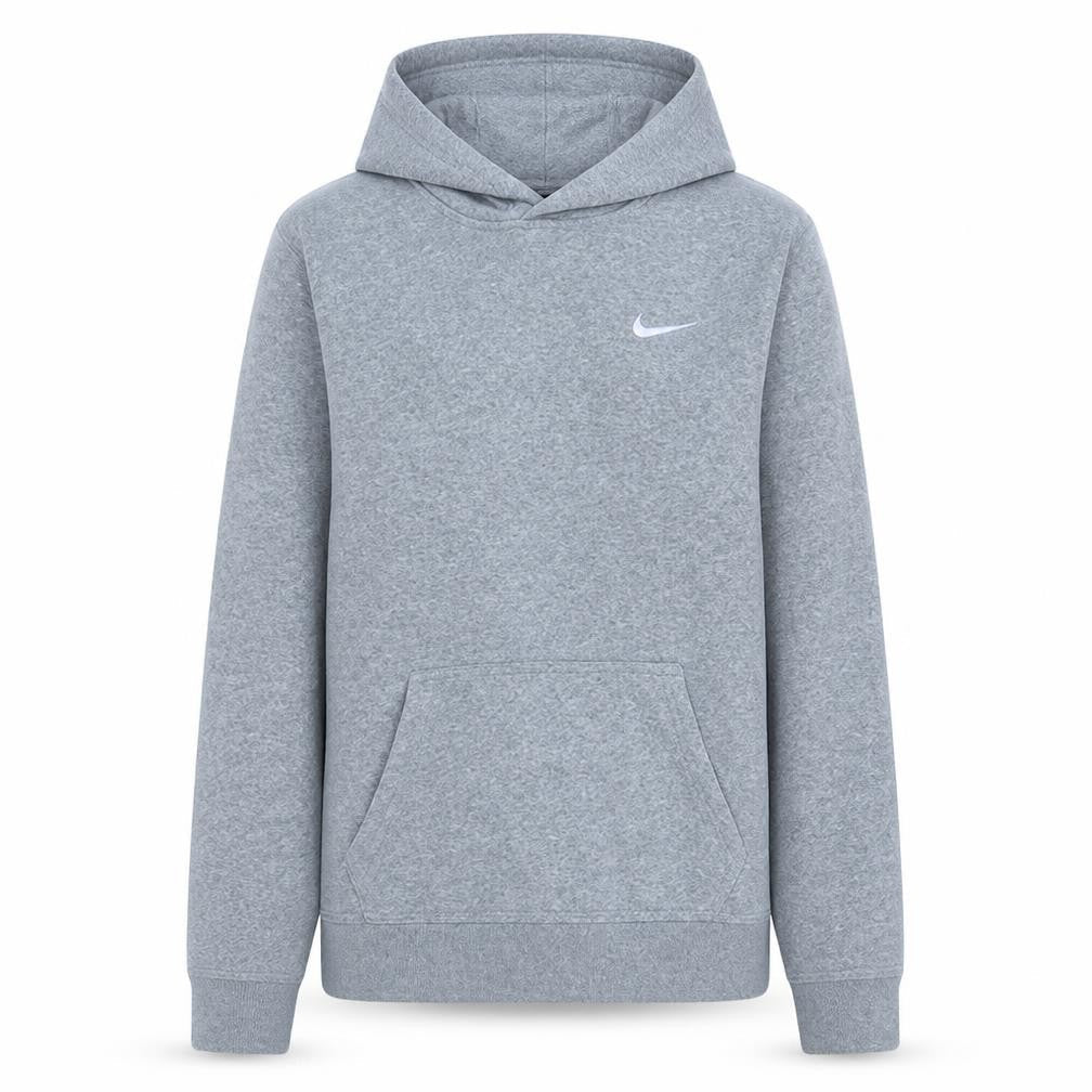 Front view of Nike Teens Grey Pullover Hoodie XL Fleece Sportswear