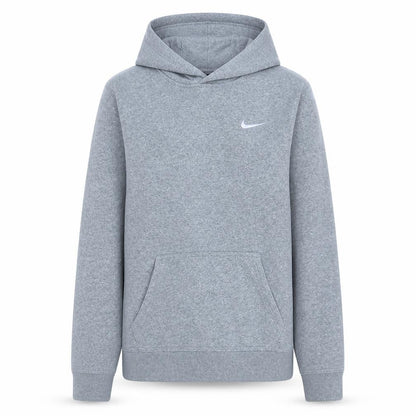 Front view of Nike Teens Grey Pullover Hoodie XL Fleece Sportswear