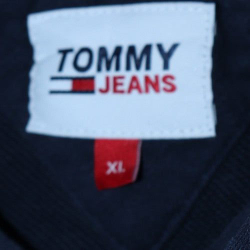 Mens UK Size XL Tommy Jeans Blue Pullover Hoodie