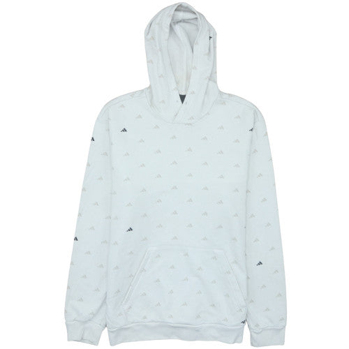 Mens UK Size L adidas White Pullover Hoodie