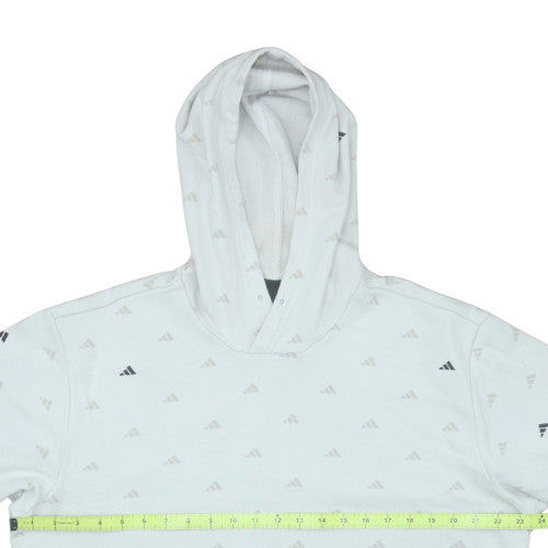 Mens UK Size L adidas White Pullover Hoodie