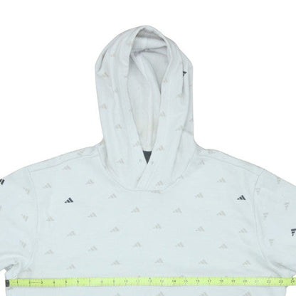 Mens UK Size L adidas White Pullover Hoodie