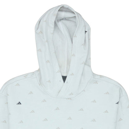 Mens UK Size L adidas White Pullover Hoodie