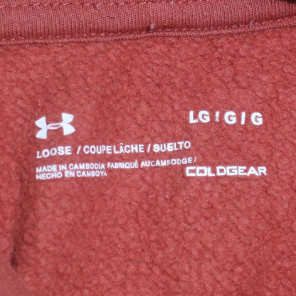 Mens UK Size L Under armour Brown Pullover Hoodie
