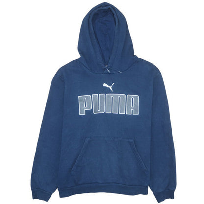 Mens UK Size 2XL PUMA Blue Pullover Hoodie