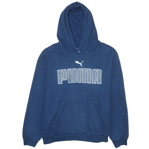 Mens UK Size 2XL PUMA Blue Pullover Hoodie