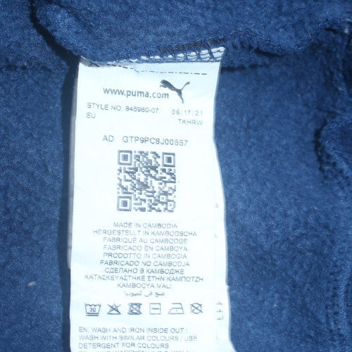 Mens UK Size 2XL PUMA Blue Pullover Hoodie