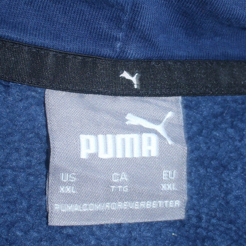 Mens UK Size 2XL PUMA Blue Pullover Hoodie