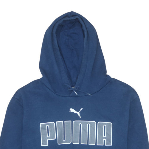 Mens UK Size 2XL PUMA Blue Pullover Hoodie