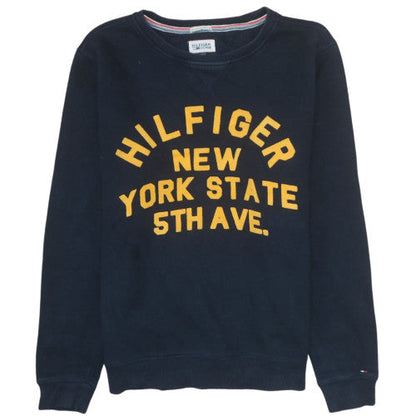 Mens UK Size L Tommy Hilfiger Blue Pullover Sweatshirt