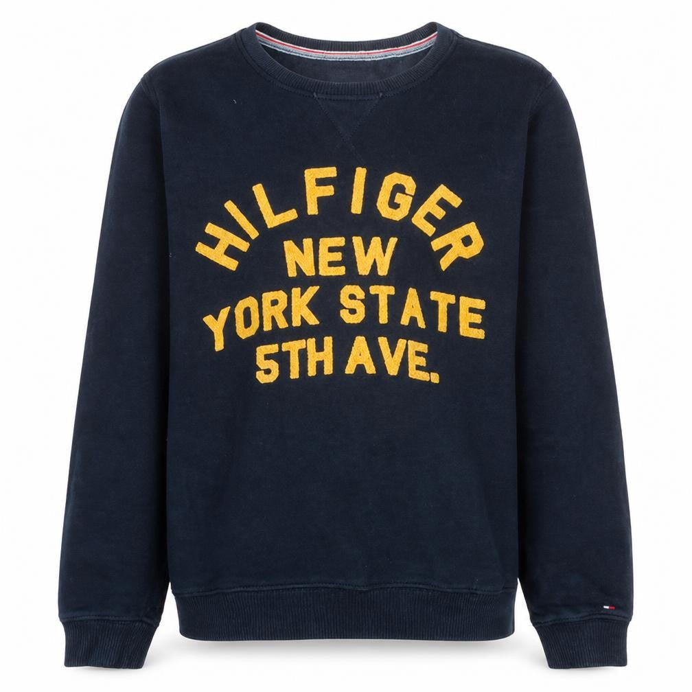 Mens UK Size L Tommy Hilfiger Blue Pullover Sweatshirt