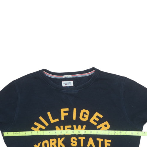 Mens UK Size L Tommy Hilfiger Blue Pullover Sweatshirt