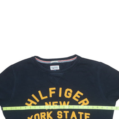 Mens UK Size L Tommy Hilfiger Blue Pullover Sweatshirt