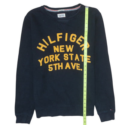Mens UK Size L Tommy Hilfiger Blue Pullover Sweatshirt