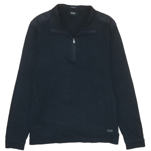 Mens UK Size L HUGO BOSS Black Pullover Sweatshirt