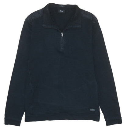 Mens UK Size L HUGO BOSS Black Pullover Sweatshirt
