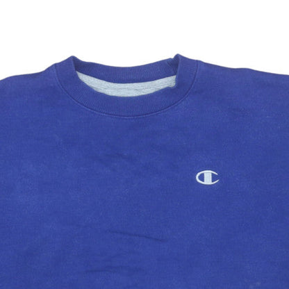 Womens UK Size L Champion Blue Pullover Sweatshirt