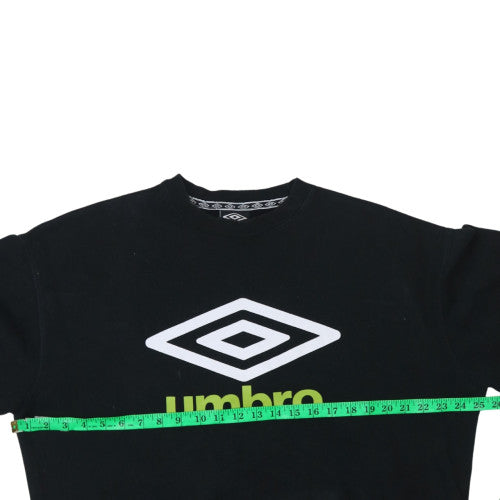 Mens UK Size M Umbro Black Pullover Sweatshirt