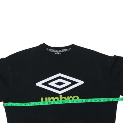 Mens UK Size M Umbro Black Pullover Sweatshirt