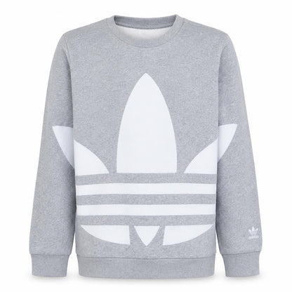 Adidas Boys Grey Crew Neck Pullover Sweatshirt 12-13 Years Classic Logo