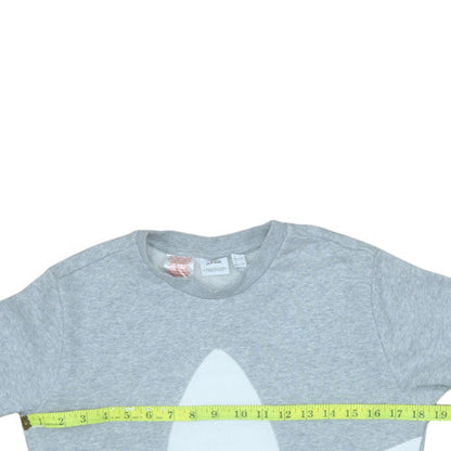 Adidas Boys Grey Crew Neck Pullover Sweatshirt 12-13 Years Classic Logo