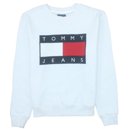 Mens UK Size S Tommy Jeans White Pullover Sweatshirt