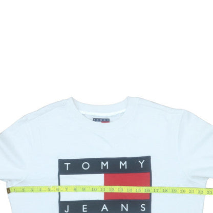 Mens UK Size S Tommy Jeans White Pullover Sweatshirt