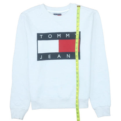 Mens UK Size S Tommy Jeans White Pullover Sweatshirt