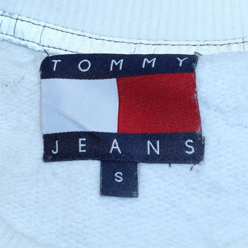 Mens UK Size S Tommy Jeans White Pullover Sweatshirt