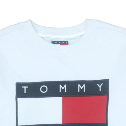 Mens UK Size S Tommy Jeans White Pullover Sweatshirt