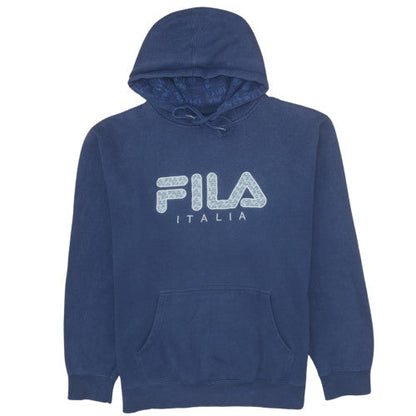 Mens UK Size XL FILA Blue Pullover Hoodie