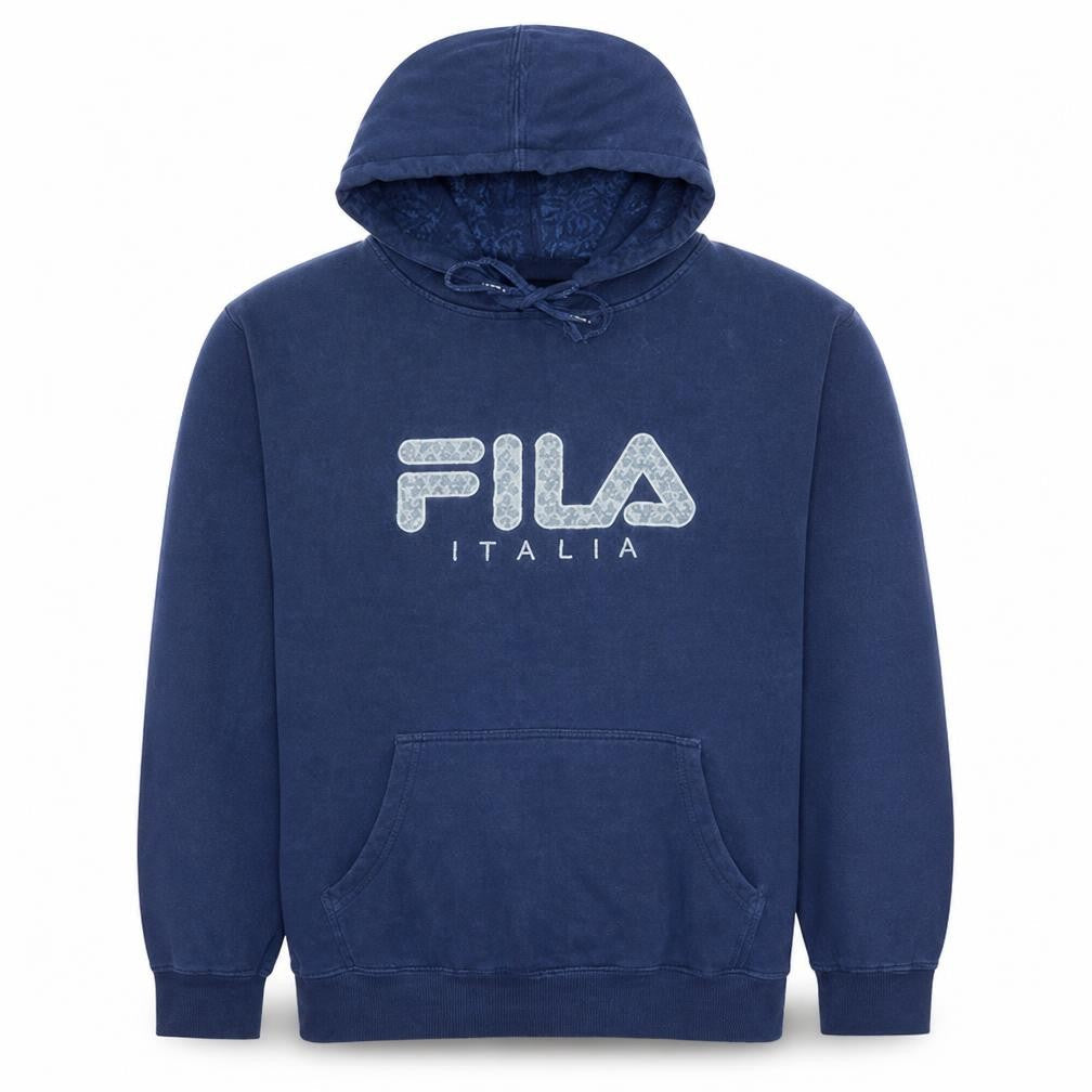 Mens UK Size XL FILA Blue Pullover Hoodie